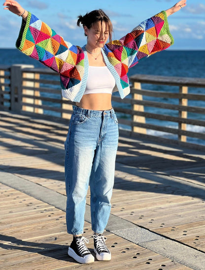 Geometrie Kaleidoscoop jas Haakpatroon PDF 🇳🇱